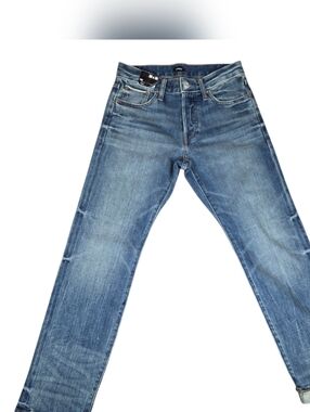 EXPRESS Selvedge Denim Slim Fit Jeans Mens 28x30 Whiskered Medium Wash